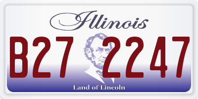IL license plate B272247