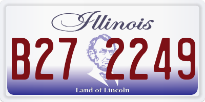 IL license plate B272249