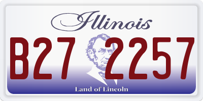 IL license plate B272257