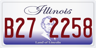 IL license plate B272258