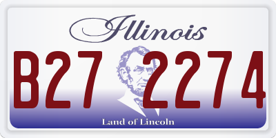 IL license plate B272274