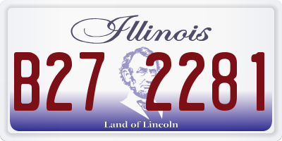 IL license plate B272281