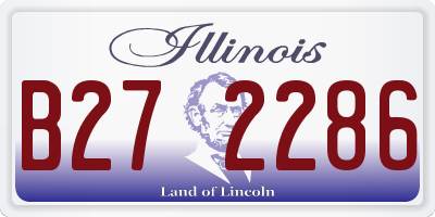 IL license plate B272286