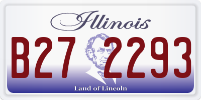 IL license plate B272293