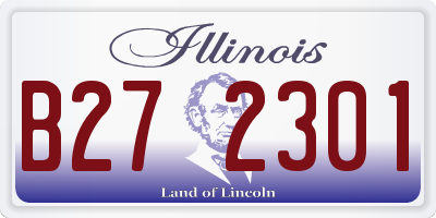 IL license plate B272301
