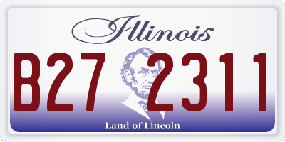 IL license plate B272311
