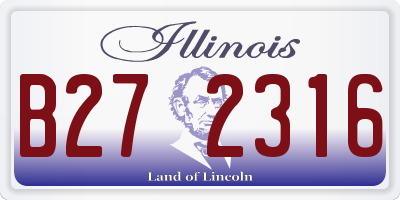 IL license plate B272316