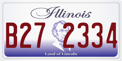 IL license plate B272334