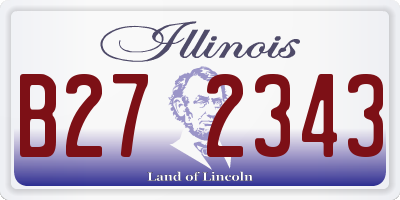 IL license plate B272343