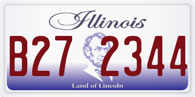 IL license plate B272344