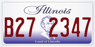 IL license plate B272347