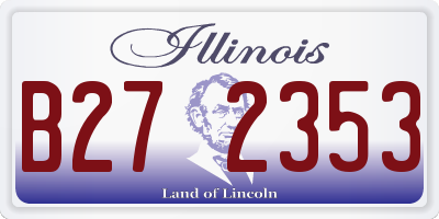 IL license plate B272353