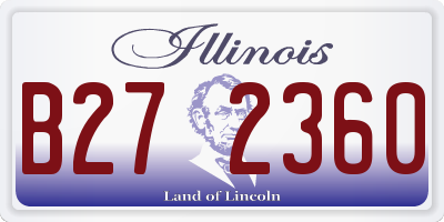 IL license plate B272360