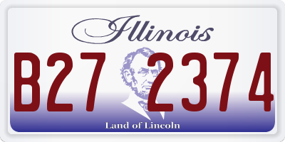 IL license plate B272374
