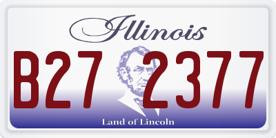 IL license plate B272377