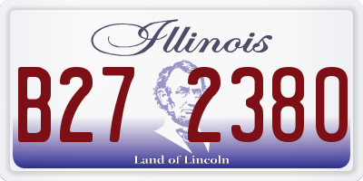 IL license plate B272380