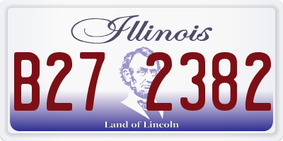 IL license plate B272382