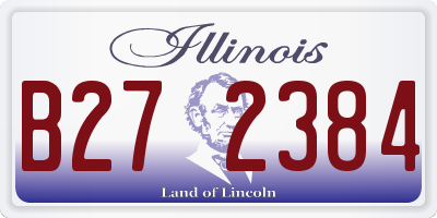 IL license plate B272384