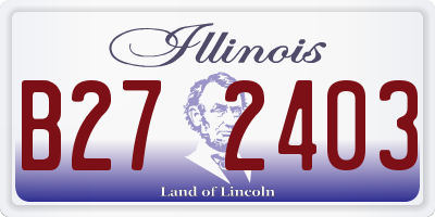 IL license plate B272403
