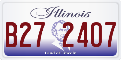 IL license plate B272407