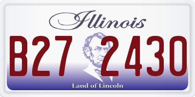 IL license plate B272430