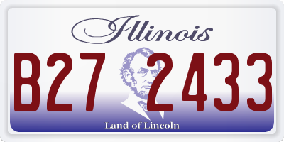 IL license plate B272433