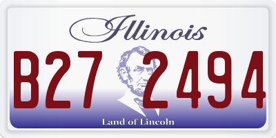 IL license plate B272494