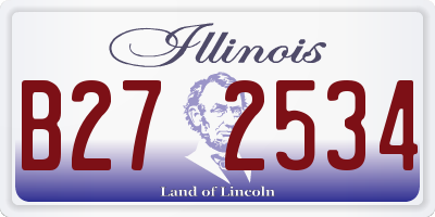 IL license plate B272534