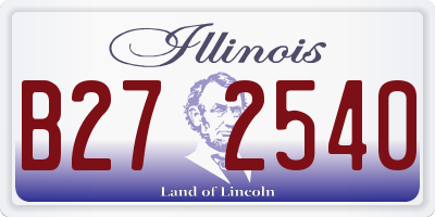 IL license plate B272540
