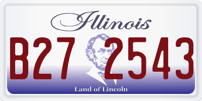 IL license plate B272543