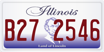 IL license plate B272546