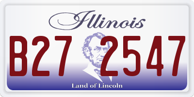 IL license plate B272547