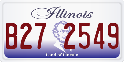 IL license plate B272549