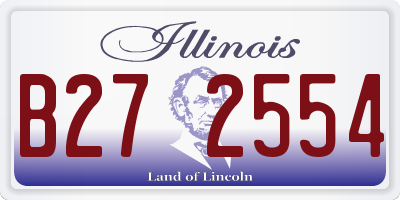 IL license plate B272554