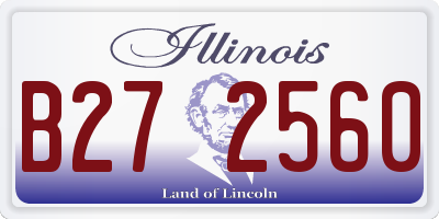 IL license plate B272560