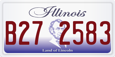 IL license plate B272583
