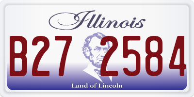IL license plate B272584