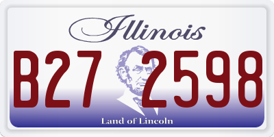 IL license plate B272598