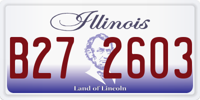 IL license plate B272603