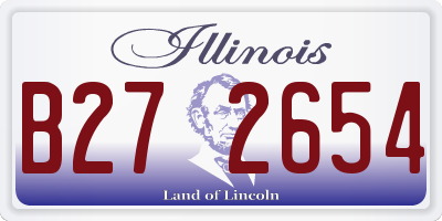 IL license plate B272654