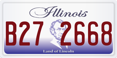 IL license plate B272668