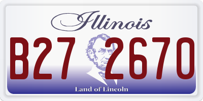 IL license plate B272670