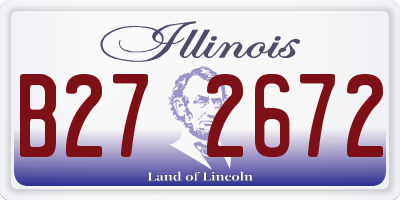 IL license plate B272672