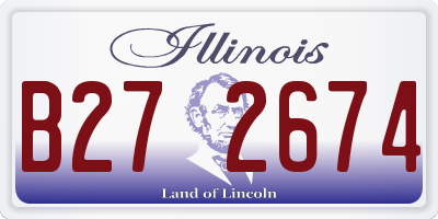 IL license plate B272674