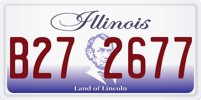 IL license plate B272677