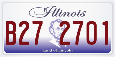 IL license plate B272701