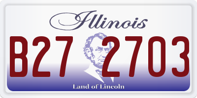 IL license plate B272703