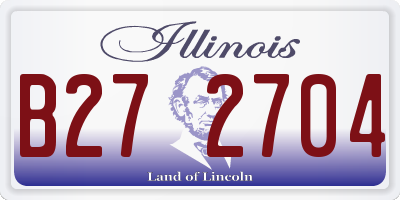 IL license plate B272704