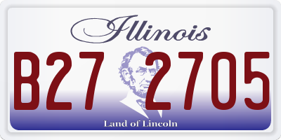 IL license plate B272705