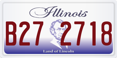 IL license plate B272718